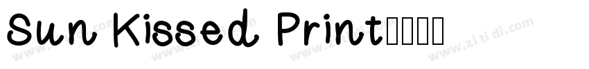 Sun Kissed Print字体转换